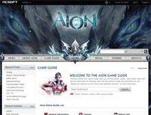 Tablet Screenshot of gameguide.na.aiononline.com